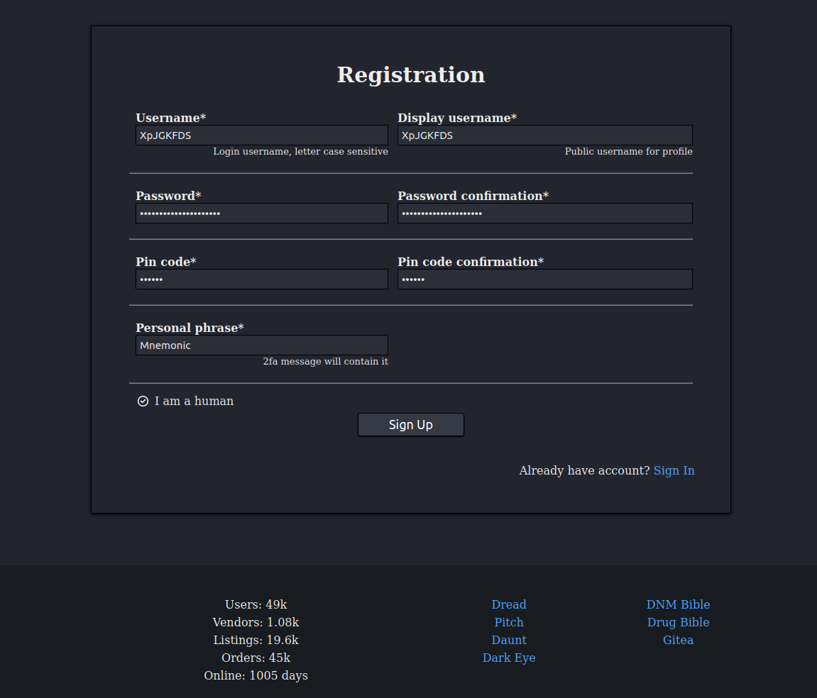 Registration Form
